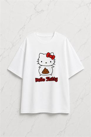 (Kadın) Hello Shitty Oversize Unisex T-shirt