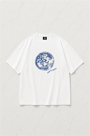 Kadın Party Queen Tshirt Beyaz