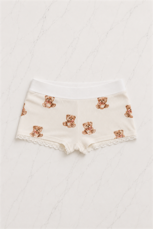 Kawaii Cute Bears Alt Üst Şort Takım