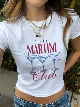 Kemer Boy Dırty Martını Baskılı Crop Bluz