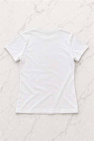 Kemer Boy Fawn Coquette Baskılı Crop Bluz