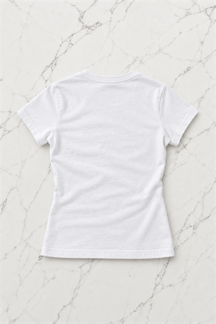 Kemer Boy Top Tıer Yapper Baskılı Crop Bluz