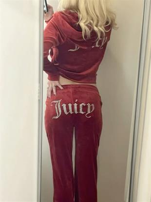 Kırmızı Juicy Kadife Pijama Takımı