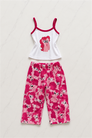 Kırmızı My Little Pony Pinkie Pie Desenli Şık Alt Üst Takım