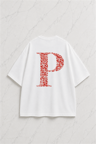 Kiss Design P Harfi Oversize T-shirt