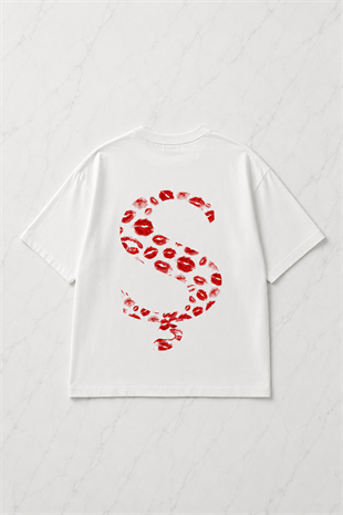 Kiss Design Ş Harfi Oversize T-shirt