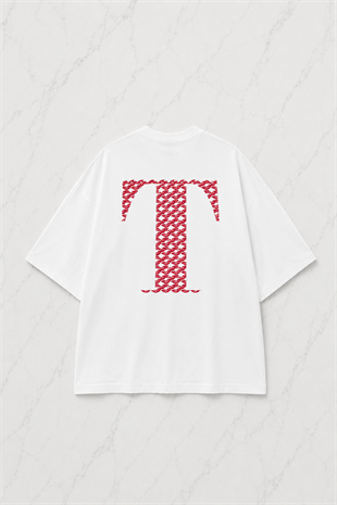 Kiss Design T Harfi Oversize T-shirt