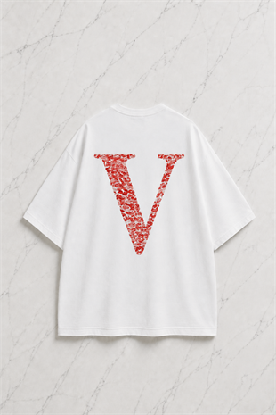 Kiss Design V Harfi Oversize T-shirt