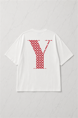 Kiss Design Y Harfi Oversize T-shirt
