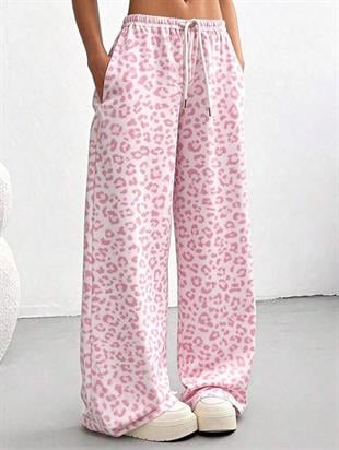 Kiss Leopar Desenli Baggy Eşofman Altı