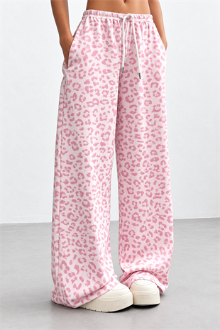 Kiss Leopar Desenli Baggy Eşofman Altı