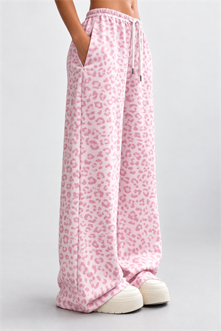 Kiss Leopar Desenli Baggy Eşofman Altı