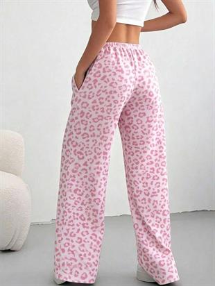 Kiss Leopar Desenli Baggy Eşofman Altı