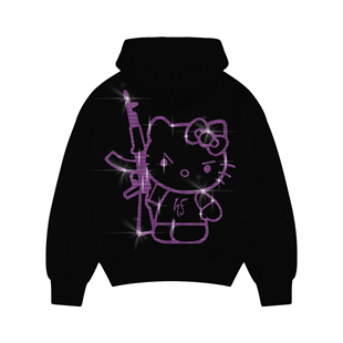 Kitty Rhinestone Taşlı Sweatshirt