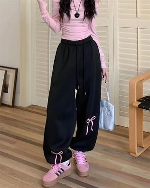 Kurdele Detaylı Oversize Unisex Eşofman Altı