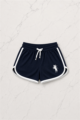 Lacivert Fit Polo Yaka Şort Takım