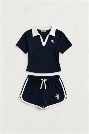 Lacivert Fit Soul Polo Yaka & Şort Takım