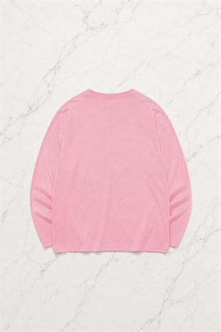 Love To Love Detail Oversize Unisex Sweatshirt
