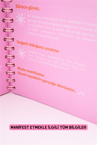 MANİFESTLE Manifest Günlüğü Ajanda Pembe S1