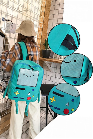 Mavi Adventure Time BMO Sırt Çantası