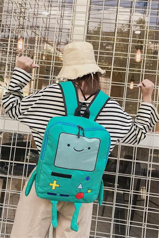 Mavi Adventure Time BMO Sırt Çantası