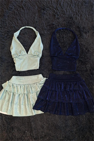 Mavi Ashley Sim Detaylı Şort Etek Bluz Takım