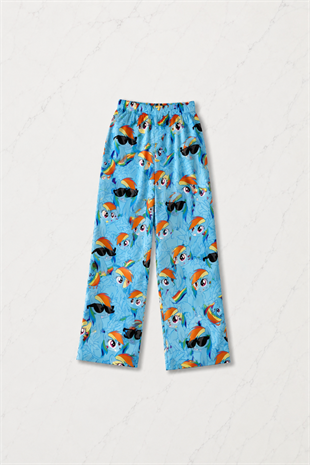 Mavi My Little Pony Rainbow Dash Desenli Şık Alt Üst Takımı