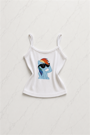 Mavi My Little Pony Rainbow Dash Desenli Şık Alt Üst Takımı