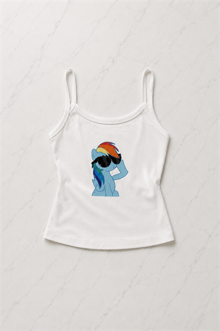 Mavi My Little Pony Rarity Desenli Şık Alt Üst Kısa Takım