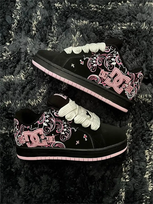 Midnight Dc Shoes Siyah Pembe Spor Ayakkabı