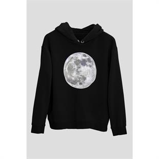Moon Detail Oversize Unisex Sweatshirt