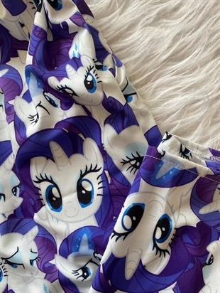 Mor My Little Pony Rainbow Dash Desenli Şık Alt Üst Takımı