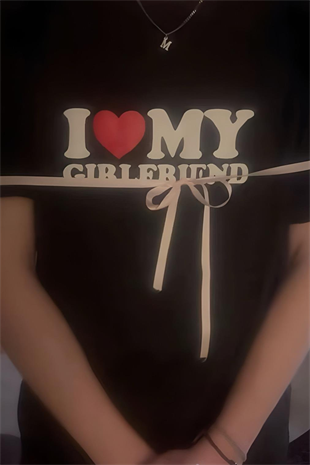 My Gırlfrıend Oversize Kısa Kol T-shirt