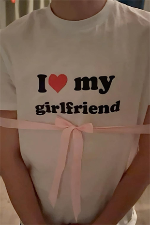 My Gırlfrıend Oversize Kısa Kol T-shirt