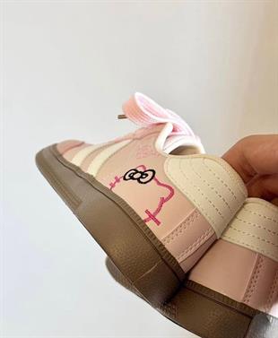 Nakışlı Kitty Pembe Spor Ayakkabı