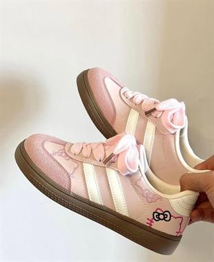 Nakışlı Kitty Pembe Spor Ayakkabı