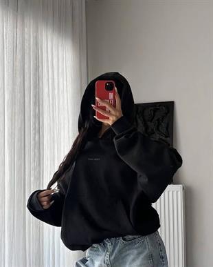 Noch Paradise Siyah Unisex Baggy Hoodie