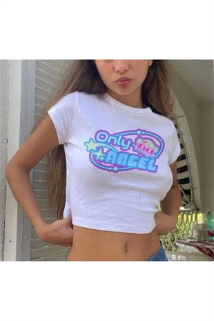 Only Angel Beyaz Crop