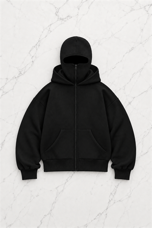 Peace Baskılı Kar Maskeli Ninja Unisex Sweatshirt Hırka