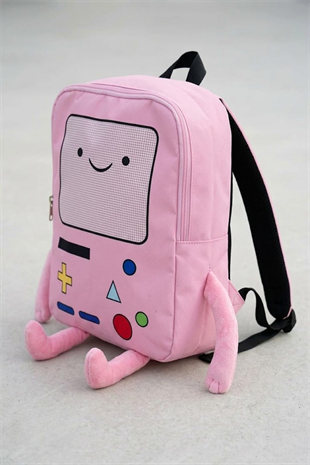 Pembe Adventure Time BMO Sırt Çantası