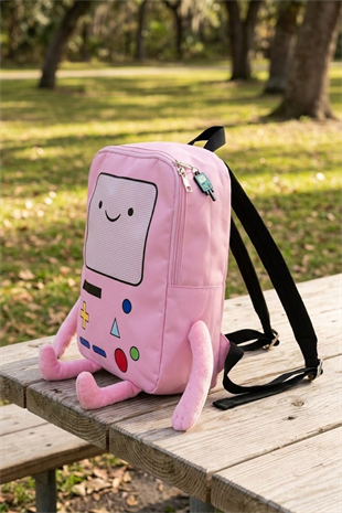 Pembe Adventure Time BMO Sırt Çantası
