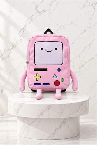 Pembe Adventure Time BMO Sırt Çantası