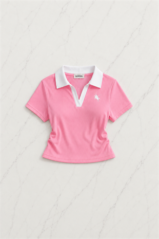 Pembe Fit Polo Yaka Soul Şort Takım