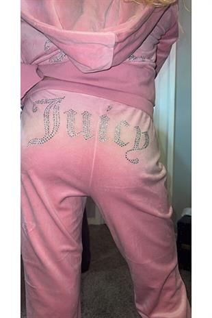 Pembe Juicy Kadife Pijama Takımı