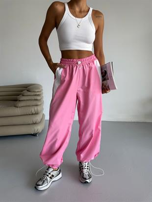Pembe Line Detail Streetwear Eşofman Alti