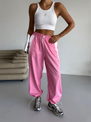 Pembe Line Detail Streetwear Eşofman Alti