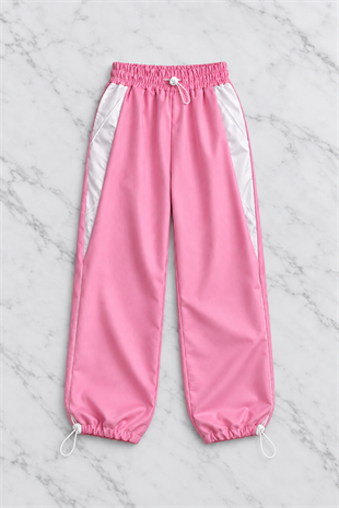 Pembe Line Detail Streetwear Eşofman Alti