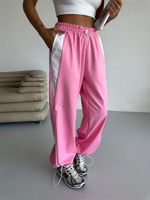 Pembe Line Detail Streetwear Eşofman Alti