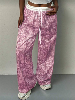 Pembe Rovax Punk Baggy Unisex Eşofman Altı ( 3 iplik )