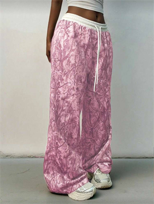 Pembe Rovax Punk Baggy Unisex Eşofman Altı ( 3 iplik )